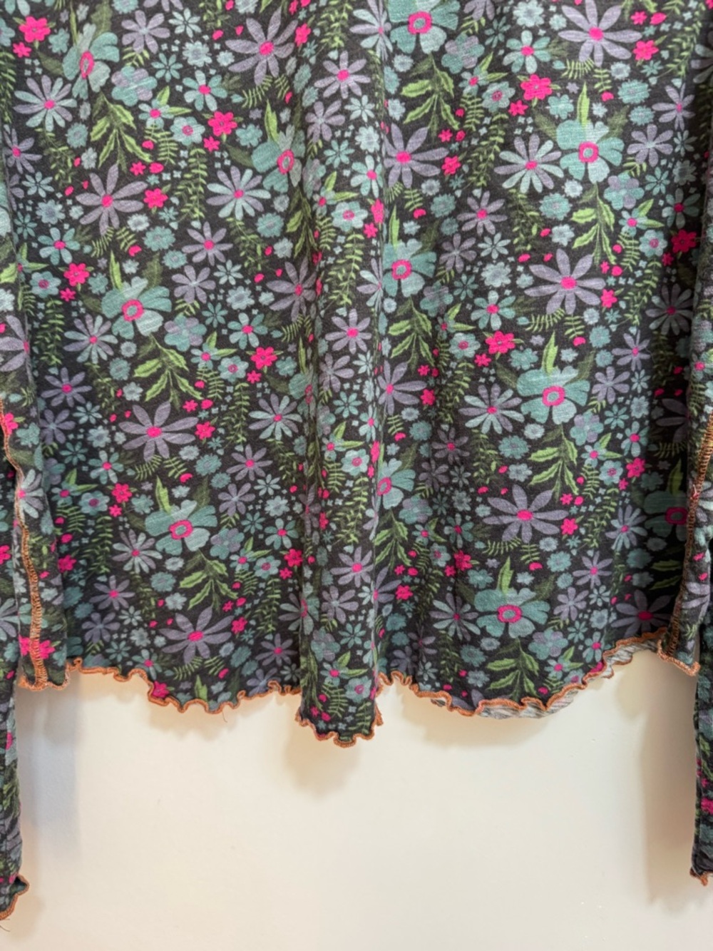 Natural Life Lily Cotton Floral Long Sleeve Tee Shirt Women’s XL Boho Elevated - Picture 9 of 12